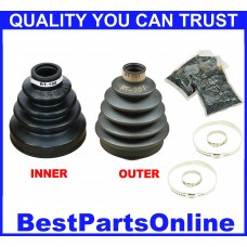CV Axle Boot Kit For 2011-2012 INFINITI G25 2007-2008 G35 Sedan 09-2010 G37X 2006-2010 M35X 11-13  M37X 2008-2010 M45X 2011-2013 M56X 2008-2012 EX35 2013 EX37  2003-2012 FX35 2013 FX37 2003-2020 FX45 2009-2013 FX50 2009-2012 NISSAN GT-R