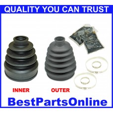 Drivetrain Front Inner & Outer CV Axle Boot Kit For 2012-2014 MAZDA 5 2.5L, A/T