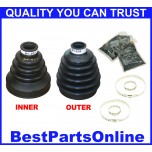 Drivetrain CV Axle Boot Kit for Japan Built Honda Civic 2001-2005 1.7L, Inner & Outer