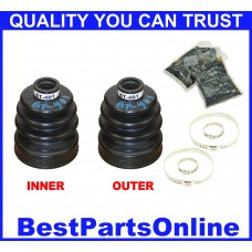 Drivetrain Front Inner & Outer CV Axle Boot Kit For Suzuki Eiger 400 4x4