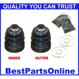 Drivetrain Front Inner & Outer CV Axle Boot Kit For Suzuki Eiger 400 4x4 Drivetrain Front Inner & Outer CV Axle Boot Kit For Suzuki Eiger 400 4x4