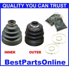 Drivetrain Front Inner & Outer CV Axle Boot Kit For Chevrolet Tracker 1999-2004