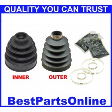 Drivetrain Front Inner & Outer CV Axle Boot Kit For Nissan Rogue 2008-2013 FWD & AWD