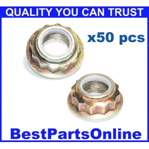 CV Axle Nut M20x1.5 Nylon Lock & Stake NUT-50AUDI TT 00-06 All TT Quattro 2000-2001 FORD Explorer (4WD) 02-05 MERCURY Mountaineer (4WD) 02-05 Front Volkswagen Beetle 99-05 Golf, Jetta 95-05 Passat 93-98 6Cyl (50-pack)
