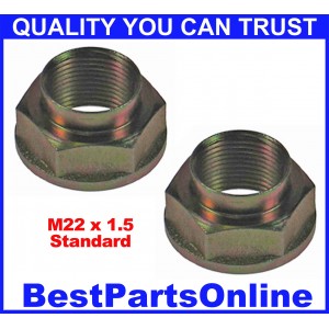 CV Axle Nut M22x1.5 Standard Acura Honda Mini Scion Toyota Mitsubishi Pontiac Subaru (2-pack)