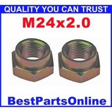 CV Axle Nut M24x2.0 Self Lock NUT-17 for BUICK CADILLAC CHEVROLET GMC (2-pack)