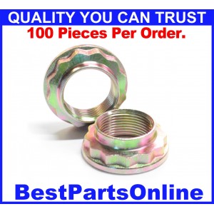 CV Axle Nut M27x1.5 Stake  BMW 5,7,8 & M3 Series 91-01 Rear M5 00-03 Rear M5 06-10 Rear Z3 98-02 Rear, 3.2L Z8 00-03 Rear X5 00-05 Front & Rear Land Rover Range Rover 03-11 Front Range Rover 03-11 Rear (100-Pack) 