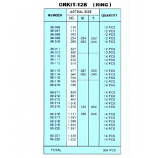 Backup ring kit Nitrile NBR 90 Inch AS 568 Standard 364 pcs