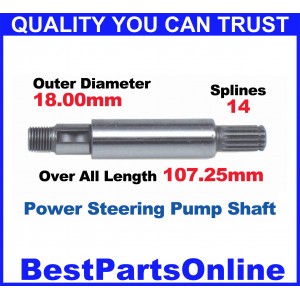 Power Steering Pump Shafts 1971-1992 Toyota All