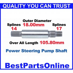 Power Steering Pump Shafts 1993-2007 TOYOTA Built in Japan All