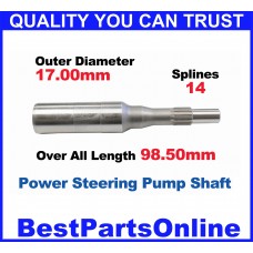 Power Steering Pump Shafts 91-98 Dodge 91-98 Jeep 85-90 GM 87-89 Buick 87-89 Oldsmobile 87-89 Pontiac Power Steering Pump Shafts 91-98 Dodge 91-98 Jeep 85-90 GM 87-89 Buick 87-89 Oldsmobile 87-89 Pontiac