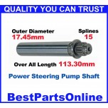 Power Steering Pump Shafts 1967-1989 FORD Except, Trucks (Old Models) Power Steering Pump Shafts 1967-1989 FORD Except, Trucks (Old Models)