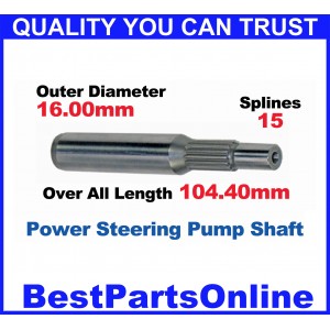 Power Steering Pump Shafts 1990-2003 FORD All (Late Models)